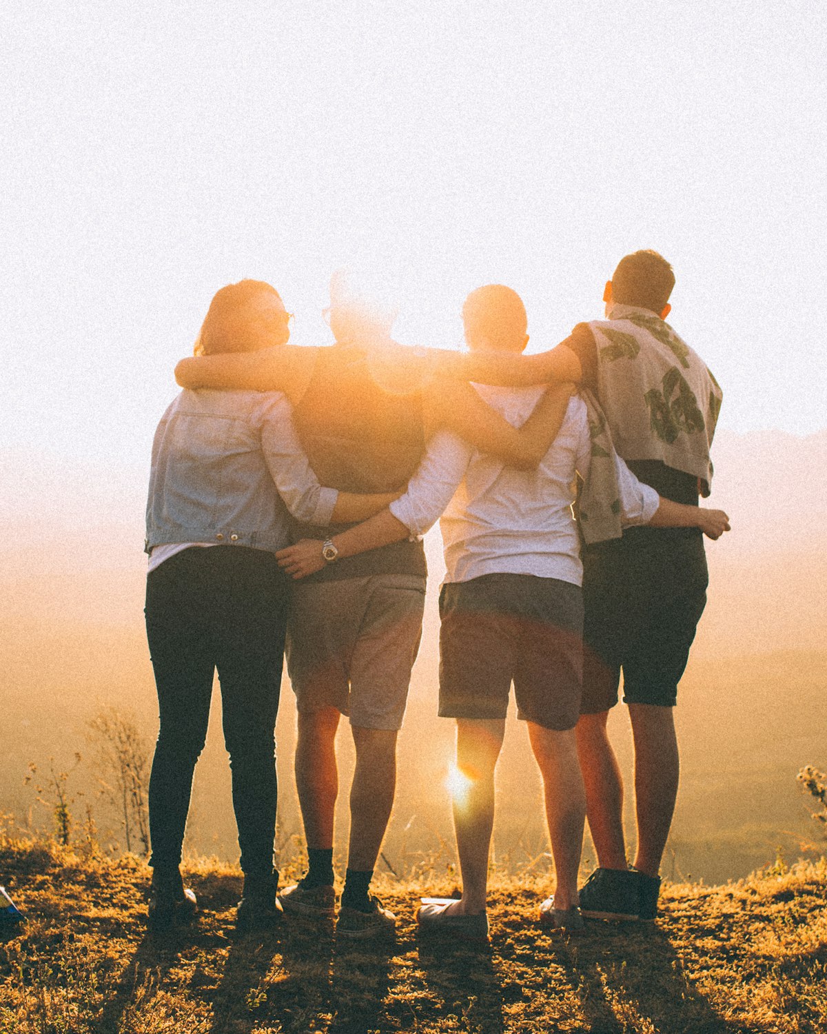 Friends gathering and celebrating together